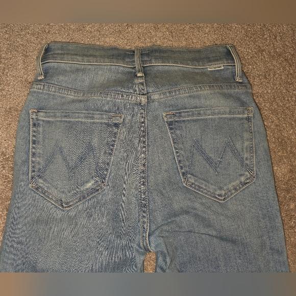 MOTHER the stunner ankle fray Hit the Jackpot blue skinny jeans 24 - Picture 3 of 9